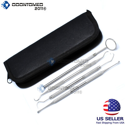 Basic 4 Dental Tooth Pick Pic Prove Set Kit Stainless Steel Hygiene Tool PR-302