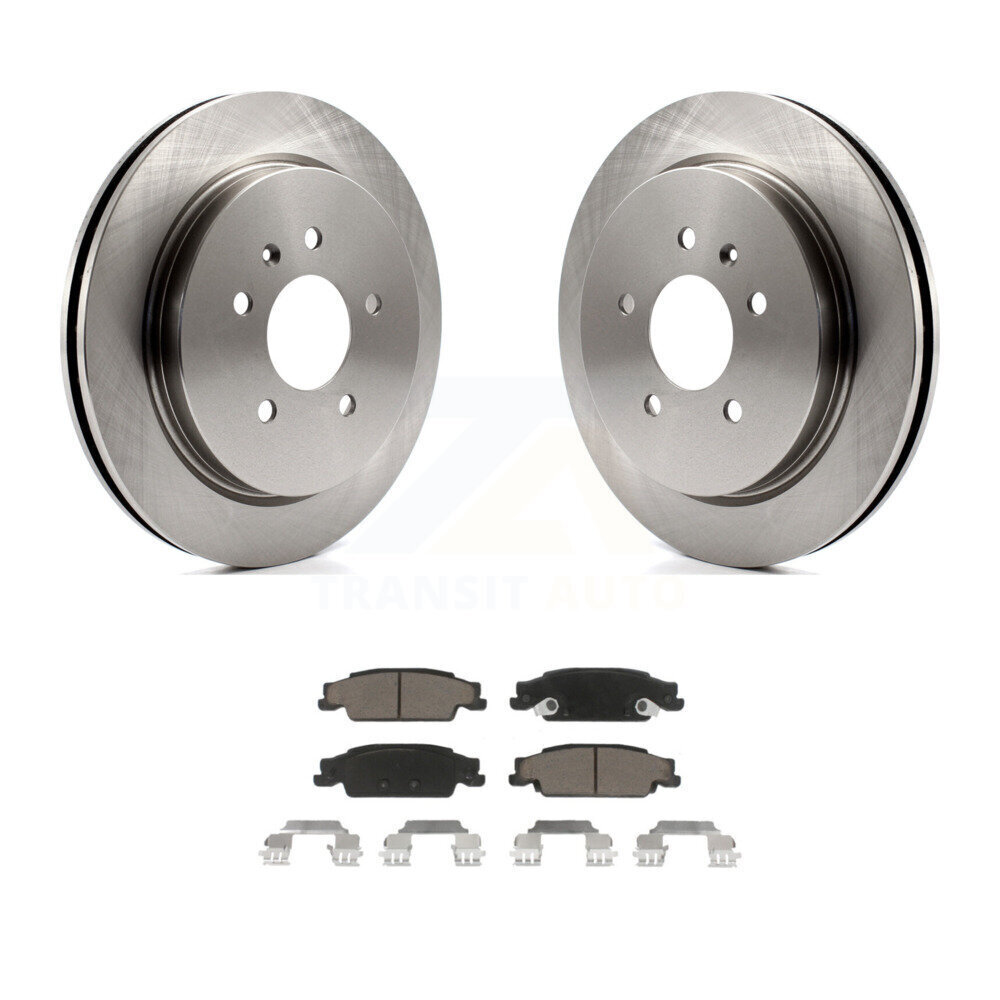 High-Performance Rear Disc Brake Rotors and Ceramic Pads Kit for Cadillac CTS STS