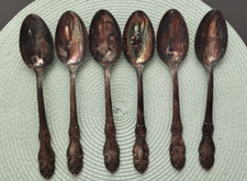 Cuillères de table Cupronickel 6 pièces URSS Melchior vintage plaqué argent