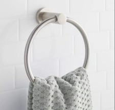 Signature Hardware Ceeley Towel Ring, Brushed Nickel