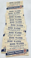 (15+) Vintage Apothecary Paper Bottle Labels ROSE WATER  Elmwood Berkeley, CA