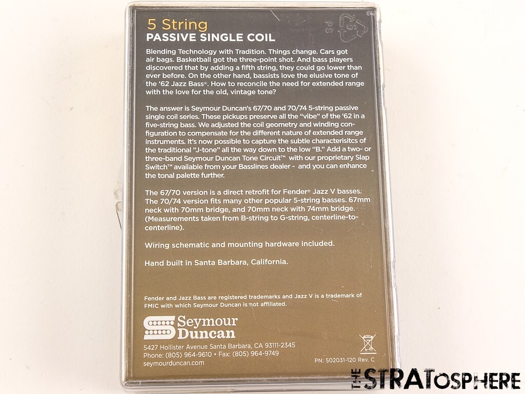 NEW Seymour Duncan SJ5 67/70 Fender Jazz Bass V Pickup Set | eBay