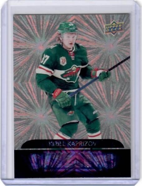 2020-21 Upper Deck Extended Series Kirill Kaprizov Dazzlers Orange Insert Card
