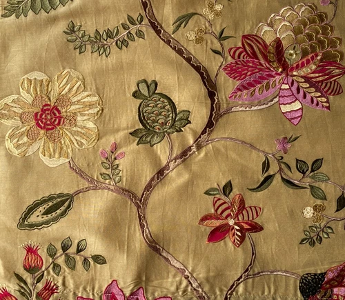 GP&J Baker Broadlands Silk Designer Fabric Remnant 24x24"