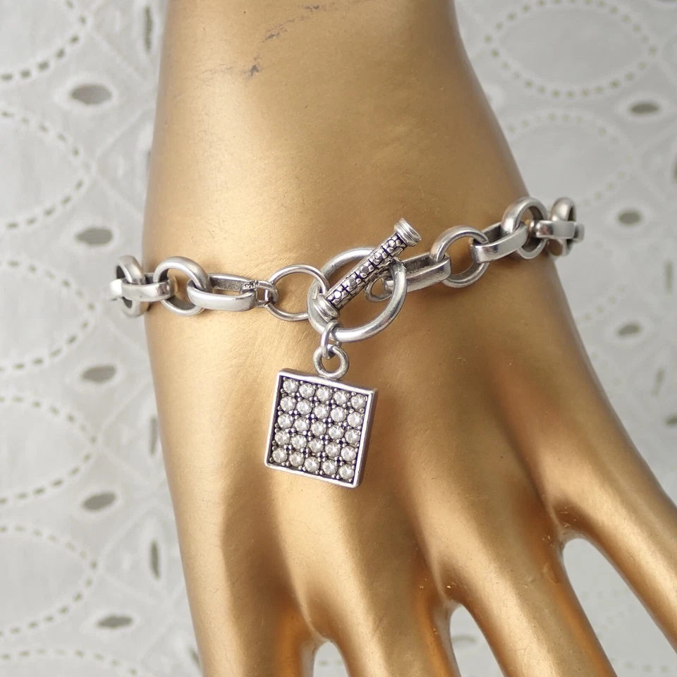 Juego de pulsera collar Michael Valitutti NH Sterling Signity Star circonita cúbica palanca 49,7 g Foto 3 de 4