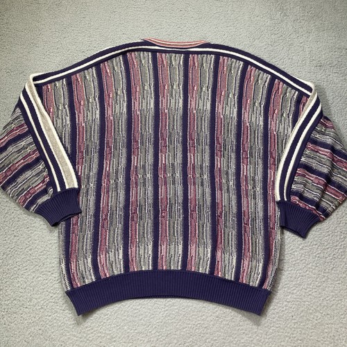 Vintage St. Criox Knits 90s Style Multicolor Vertical Stripe XL Sweater USA Made - Picture 13 of 13