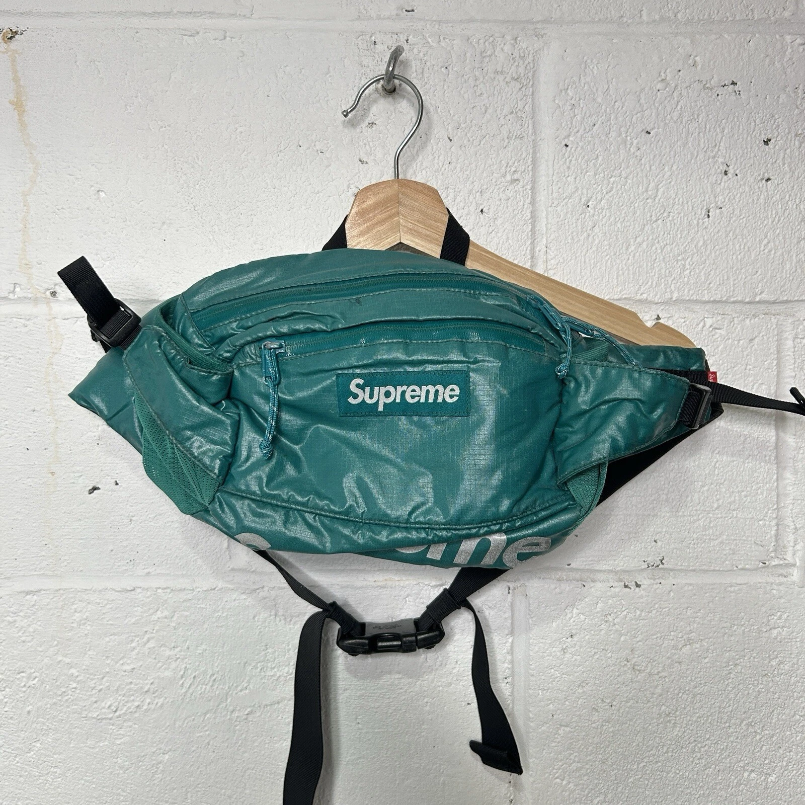 Sac banane Supreme NY Box Logo Cordura taille « Teal » FW17