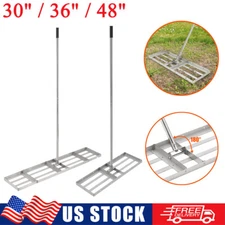 30"/36"/48" x 10" Lawn Leveling Rake Level Lawn Tool with Stainless Steel Handle