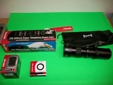 Opteka 420-800mm f/8.3 Telephoto Zoom Lens for All SLR Cameras