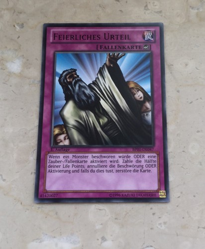 Yu-Gi-Oh! Karte „Feierliches Urteil“ Secret Rare – Deutsch Aus Legendary Collection 3