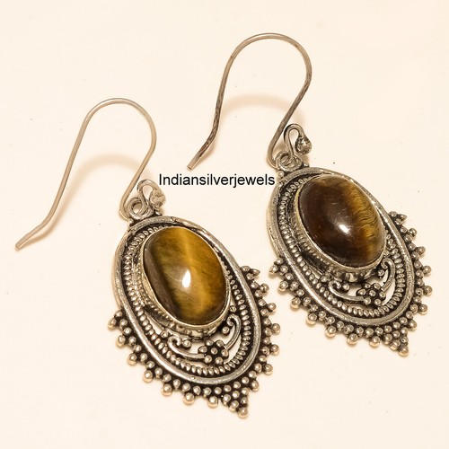 Beautiful Stone Earrings Gemstone Handmade Fashion Jewelry Gift Someone ISJE24 - Picture 4 of 10