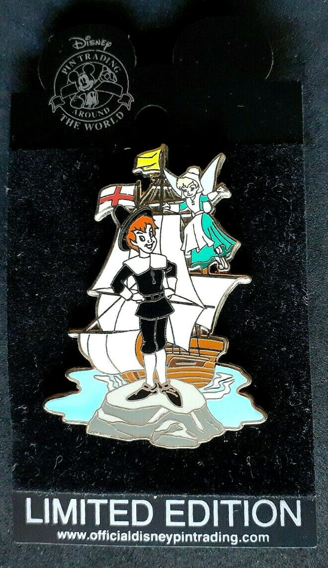 Disney Shopping Tinker Bell & Peter Pan Mayflower Series Pin~LE