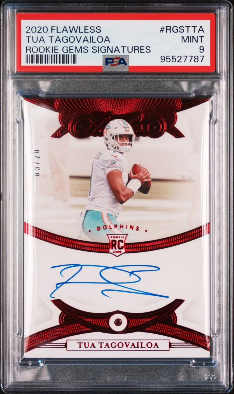 Tua Tagovailoa Panini Flawless Rookie Gems Signatures #RGSTTA Base