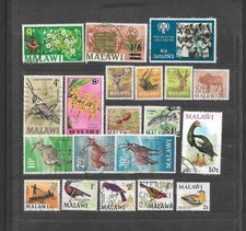 4174 - MALAWI - 41 Selos usados c/repetições + 65 selos usados diferentes