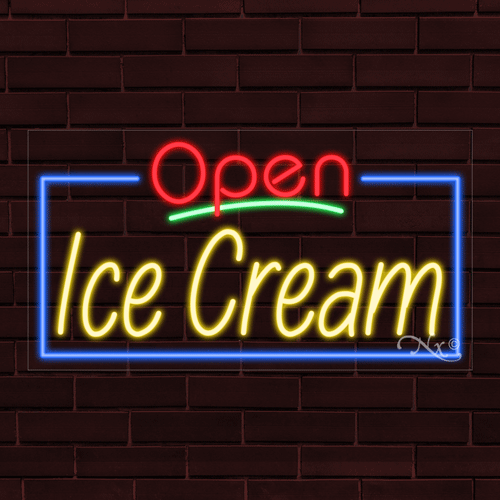 \NUEVO LETRERO INTERIOR VENTANA/PARED LED FLEX "OPEN HELADER" con borde 33x18 pulgadas 35433 - Imagen 1 de 1