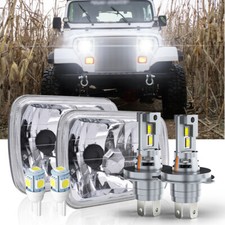 7x6" 5x7INCH Square LED Headlight Hi/Lo Beam for For Jeep Wrangler YJ Chevy S10