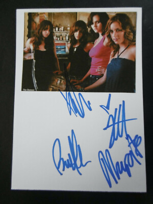 The Donnas Autogramme signed 10x15 cm Karteikarte mit Magazinbild