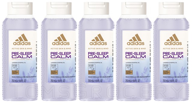 5 ADIDAS PRE-SLEEP CALM Lavender Essential Oil Shower Gel 250ml