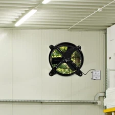 14in Mount Fan Ventilator with Adjustable Temperature Thermostat 1239 CFM Black