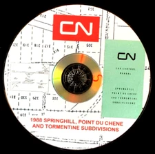 Canadian National 1988 Springhill  +Subs Car Control Manual  PDF Pages  on DVD