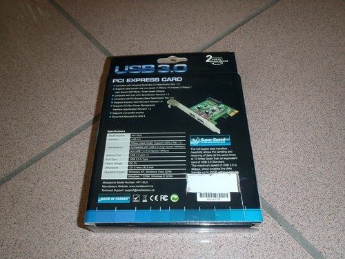 New Mediasonic Super Speed 2 Ports USB 3.0 PCI Express Card - Picture 2 of 3