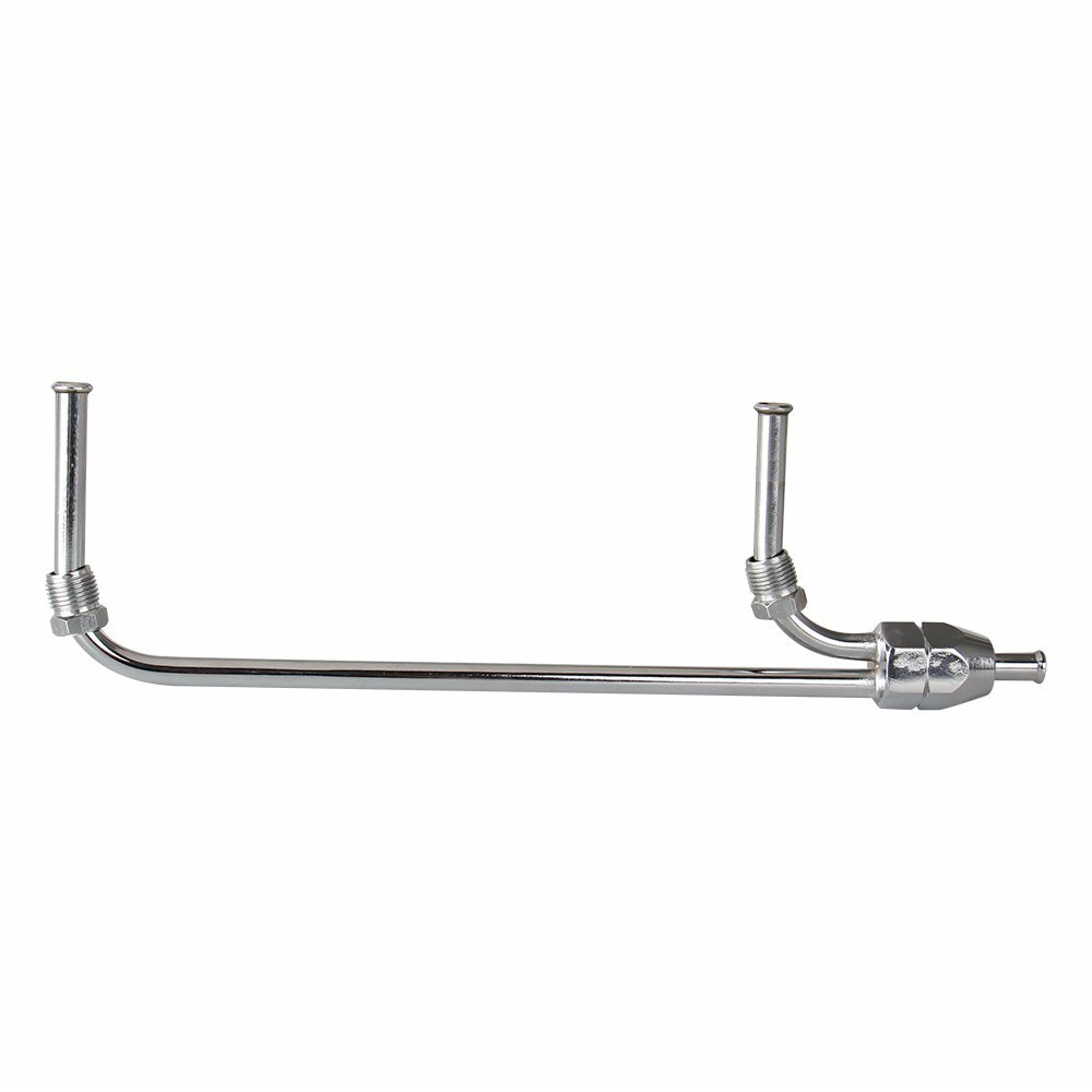 1551 Carburetor Fuel Line Chrome Gas Line Kit 3/8" Inlet Hose Barb Hard