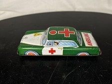 Vintage Friction Tin Car Mercedes Ambulance Made In Japan Toy