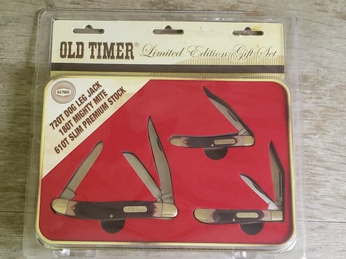 Uncle Henry Knife Schrade 3 Knife Limited Edition Set New Sealed w Gift Tin Box