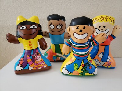 Lakeshore Learning Community Helpers 6.5'' Lot Of 4 toys Keisha scooter,AlexRicky