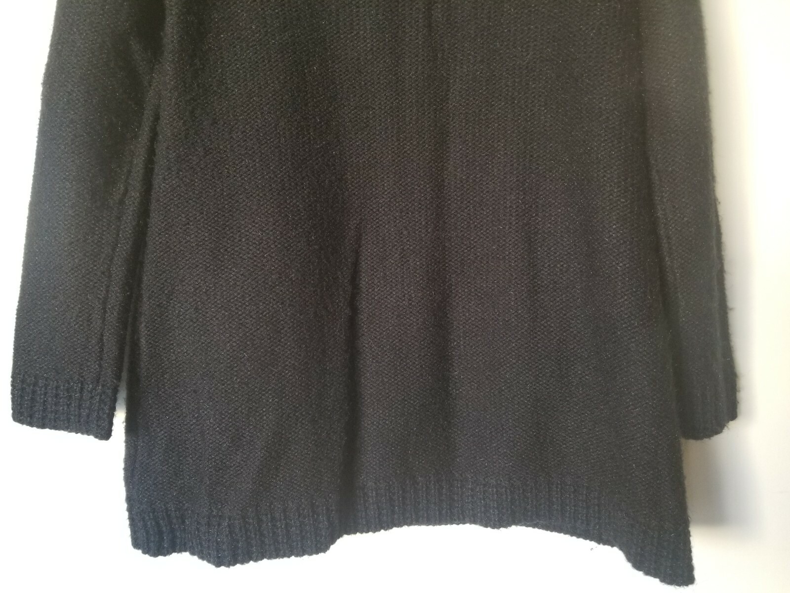 CAbi Basic Solid Black Large Knit Long Sleeve Pul… - image 9