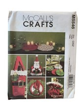 McCalls Sewing Pattern 5546 Christmas Holiday Seasonal Table Decor