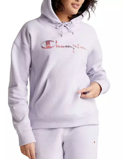 Champion Reverse Weave Urban Lilac Groovy Graphics Logo Sweatshirt