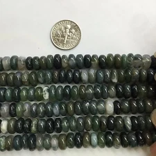 Natural Gemstone Rondell Beads, 15.5" per strand