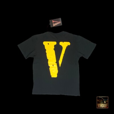 VLONE Yellow Friends Tee Black Size L Authentic With Certilogo Tag