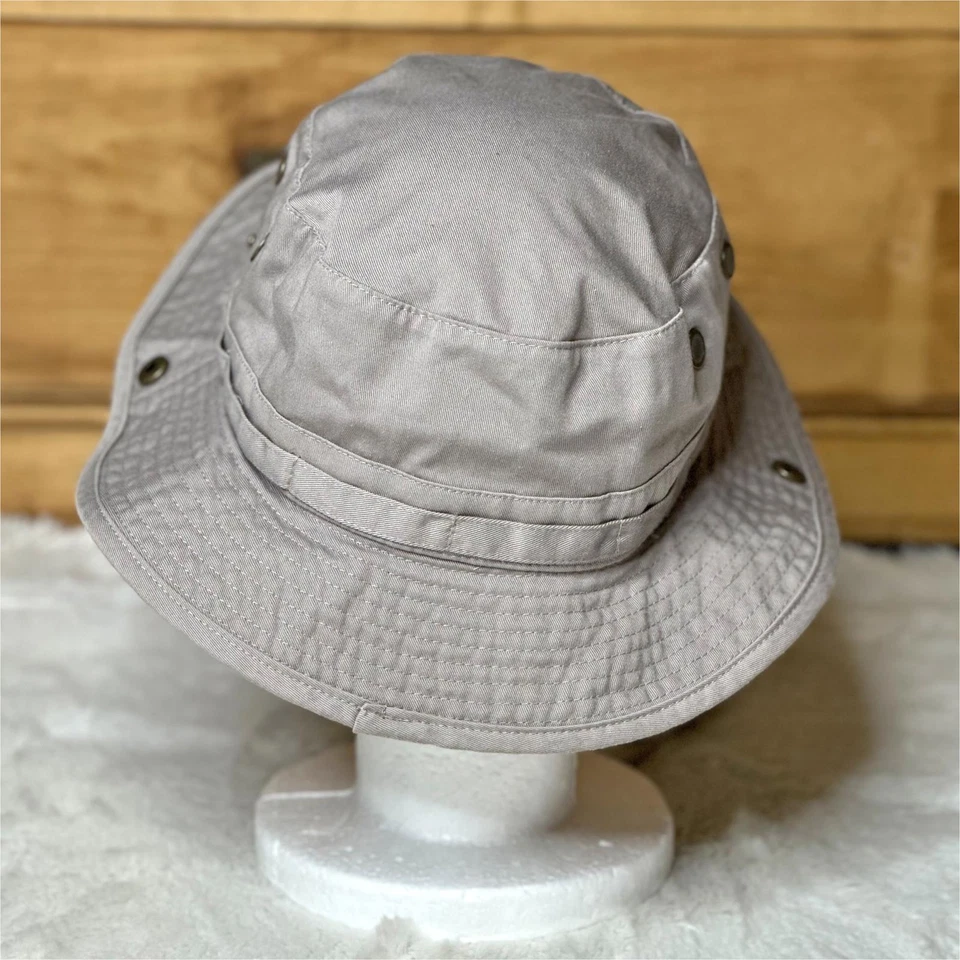 Sombrero para el sol Boonie de mezcla de algodón Ethos en caqui para hombre L/XL Foto 3 de 4