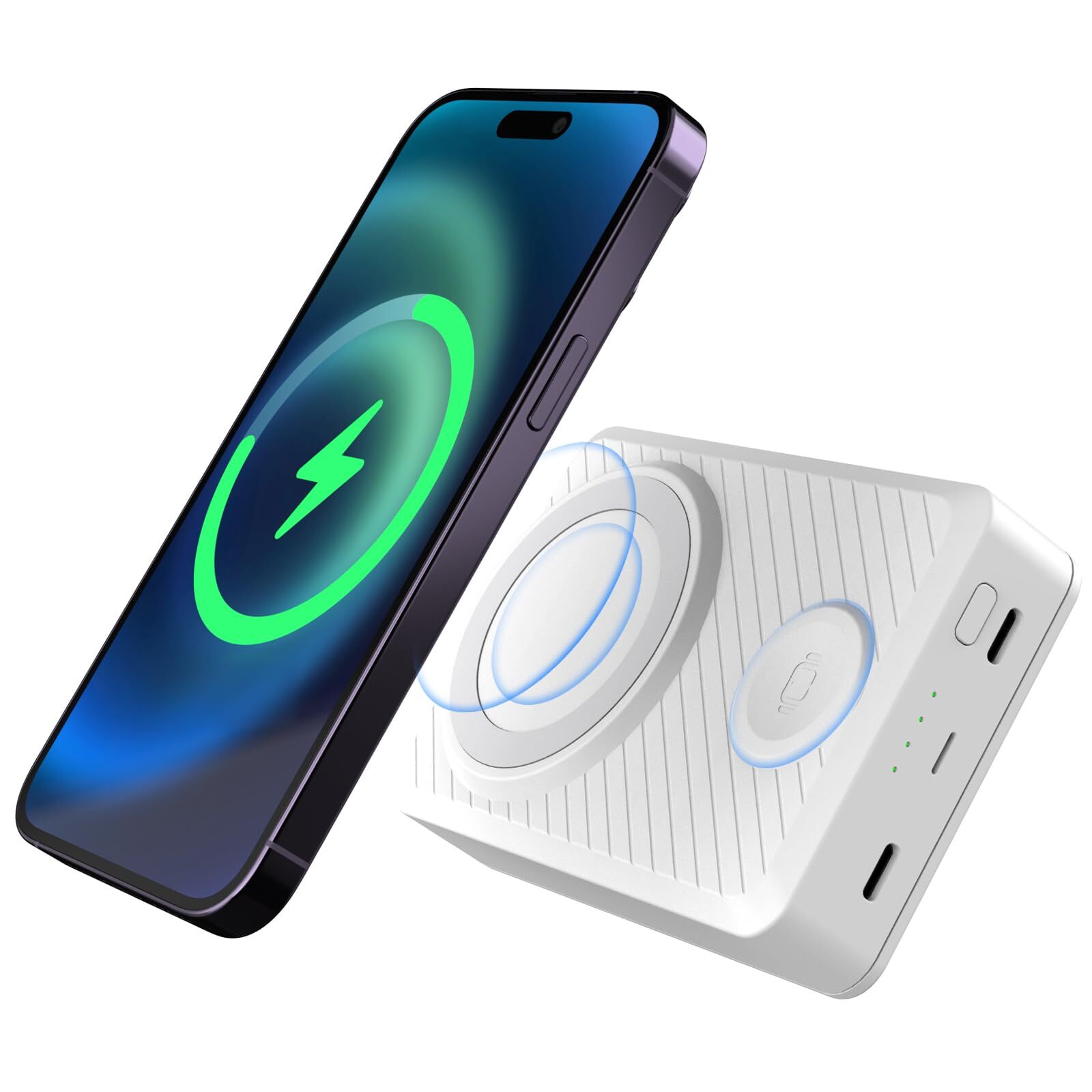 LIMETA 15000mAh Magnetic Wireless Power Bank with 4-Port Fast USB-C Charging