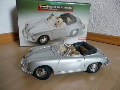 Tchibo Topshop Bburago Burago 1/18 Porsche 356 B Cabriolet 1961 in Silber OVP 