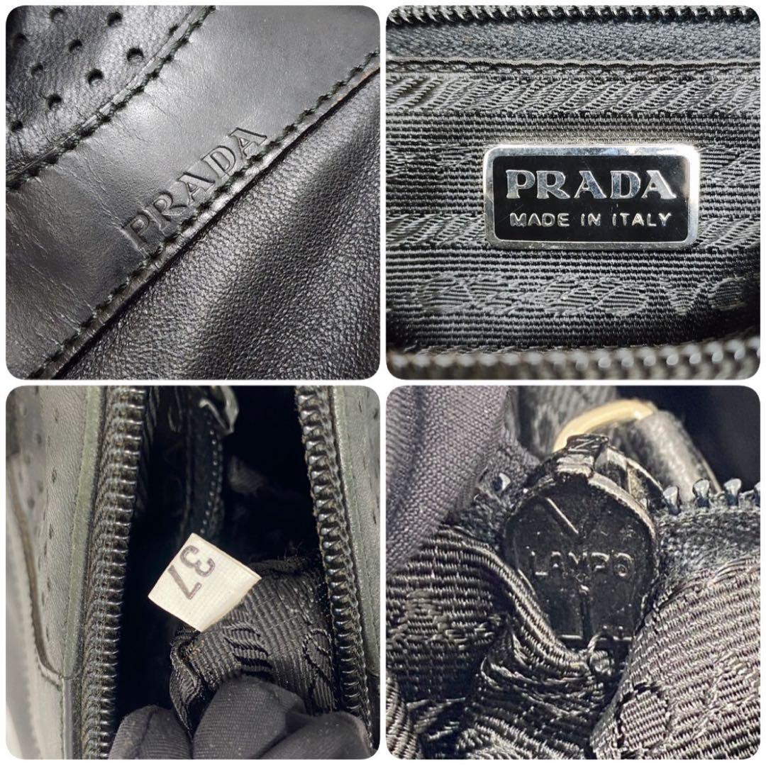 PRADA Archive Black Leather Handbag Shoulder mini boston bag