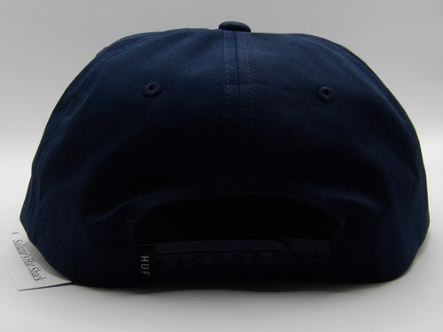 HUF Worldwide Triple Triangle Men's Snapback Hat Cap Navy Blue - Picture 4 of 4