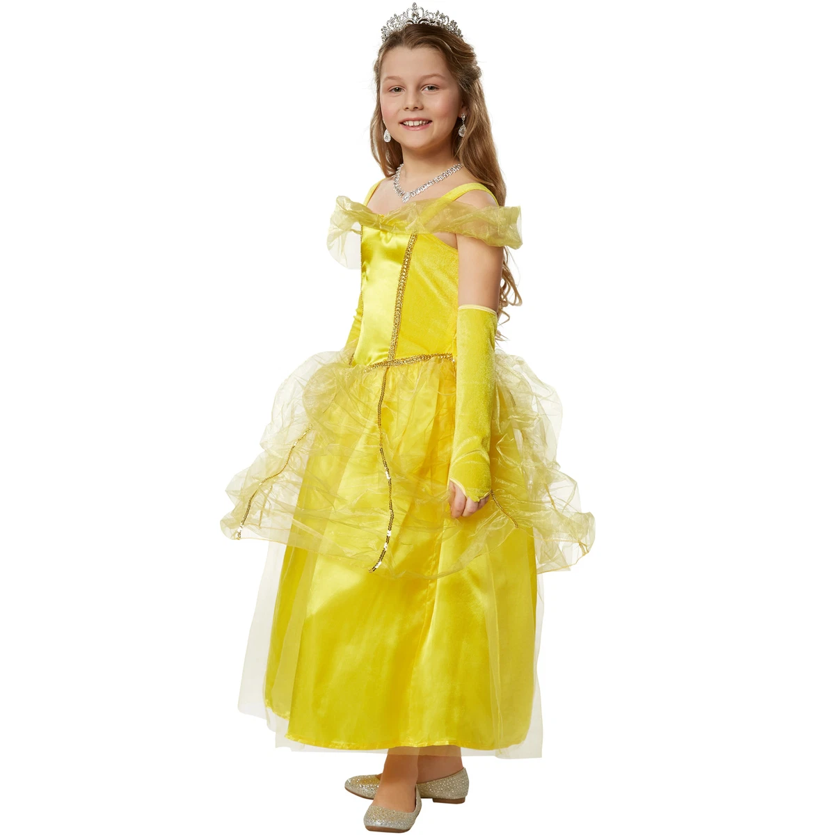 Costume da Bambina Principessa Belle Bella Biesta Vestito