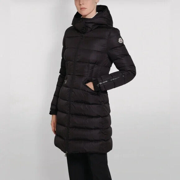 New Moncler Betulong Jacket Down Coat Black Zip Mid Length New Moncler Betulong Jacket Down Coat Black Zip Mid Length