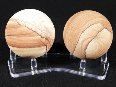 DOUBLE Three Post SPHERE Display Stand SMALL Size Clear Acrylic