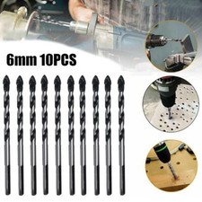 10PCS 6mm Tungsten Carbide Drill-Bit Set For Porcelain Tile Concrete Brick Glass