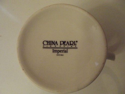 China Pearl Imperial Coffee Cup White Gold Trim Grannycore Classic Fancy MCM vtg - Picture 6 of 8
