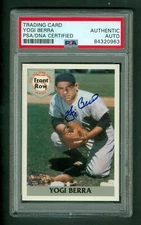 Yogi Berra Autographed 1992 Front Row All Time Greats Yankees PSA/DNA Encased