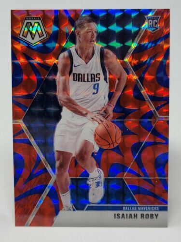 Isaiah Roby 2019-20 Mosaic Blue Reactive Prizm Rookie RC #232 Dallas Mavericks