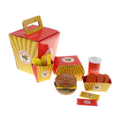 wooden mcdonalds play food