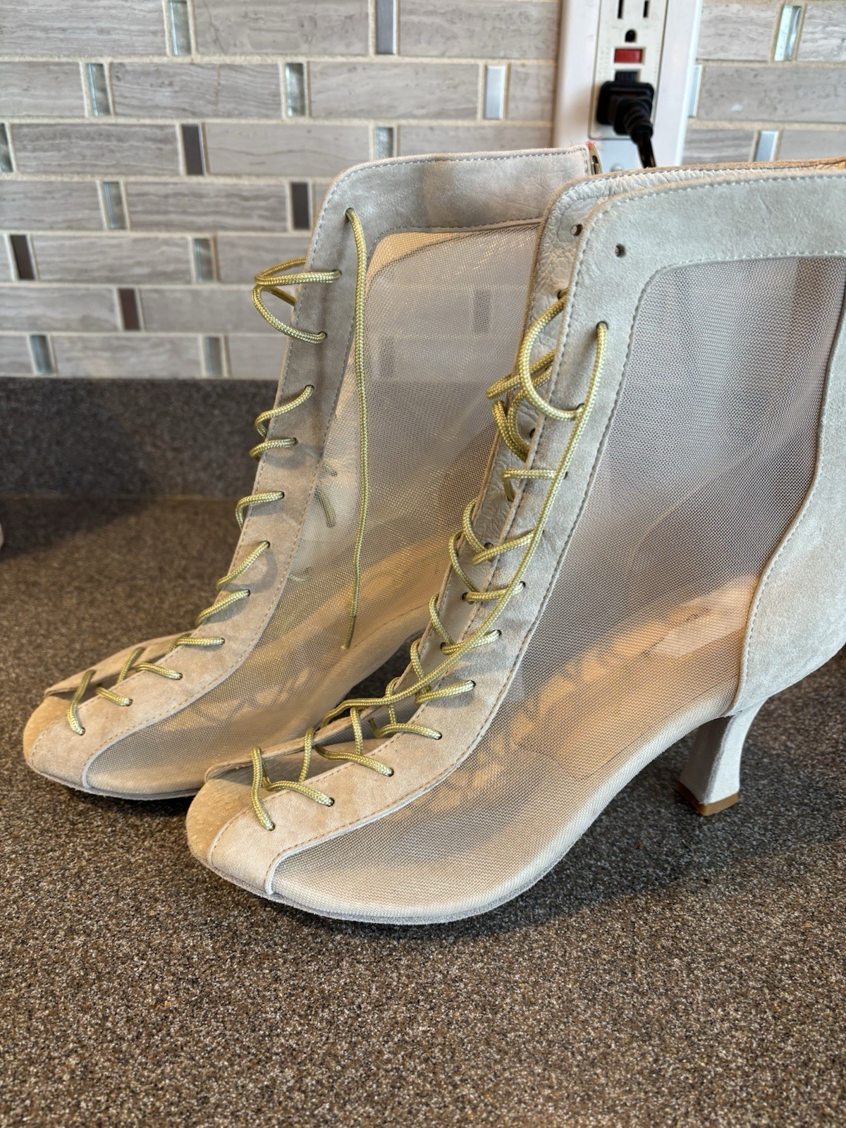 Bota de baile Elegance para salsa/bachatta/salón de baile al por menor 170,00 2,5 tacón talla 9,5