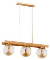 Moderne Skandinavische HäNgelampen 3X40W/E14 IP20 Helle Holz Gold