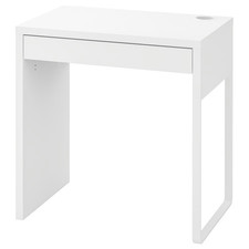 New IKEA MICKE Desk White 73x50cm Compact Study Table Home Office Workstation